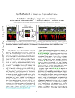 One-Shot Synthesis of Images and Segmentation Masks