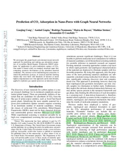 Prediction of $\textrm{CO}_2$ Adsorption in Nano-Pores with Graph Neural
  Networks