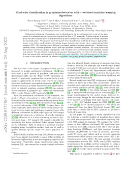 Pixel-wise classification in graphene-detection with tree-based machine
  learning algorithms