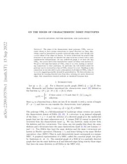 On the Edges of Characteristic Imset Polytopes