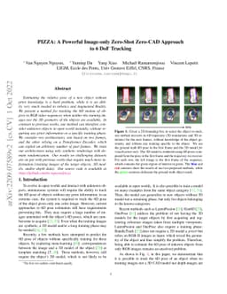 PIZZA: A Powerful Image-only Zero-Shot Zero-CAD Approach to 6 DoF
  Tracking