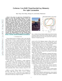 Cerberus: Low-Drift Visual-Inertial-Leg Odometry For Agile Locomotion