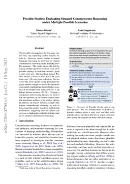 Possible Stories: Evaluating Situated Commonsense Reasoning under
  Multiple Possible Scenarios