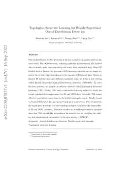 Topological Structure Learning for Weakly-Supervised Out-of-Distribution
  Detection