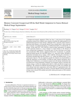 Memory Consistent Unsupervised Off-the-Shelf Model Adaptation for
  Source-Relaxed Medical Image Segmentation