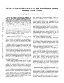 iDF-SLAM: End-to-End RGB-D SLAM with Neural Implicit Mapping and Deep
  Feature Tracking