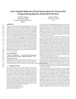 User Guided Abductive Proof Generation for Answer Set Programming
  Queries (Extended Version)