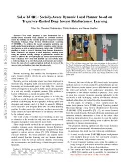 SoLo T-DIRL: Socially-Aware Dynamic Local Planner based on
  Trajectory-Ranked Deep Inverse Reinforcement Learning