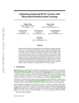 Optimizing Industrial HVAC Systems with Hierarchical Reinforcement
  Learning