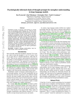 Psychologically-informed chain-of-thought prompts for metaphor
  understanding in large language models