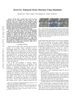 OysterNet: Enhanced Oyster Detection Using Simulation