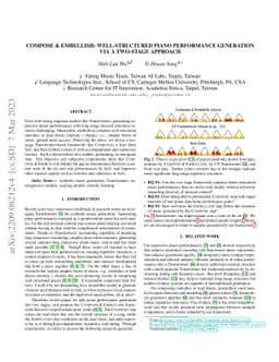 Compose & Embellish: Well-Structured Piano Performance Generation via A
  Two-Stage Approach