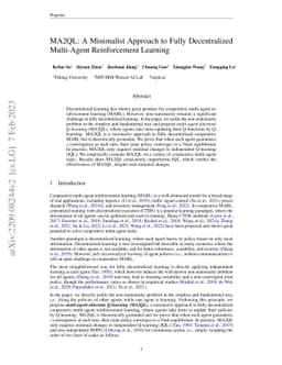 MA2QL: A Minimalist Approach to Fully Decentralized Multi-Agent
  Reinforcement Learning