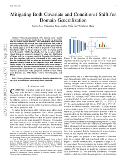 Mitigating Both Covariate and Conditional Shift for Domain
  Generalization
