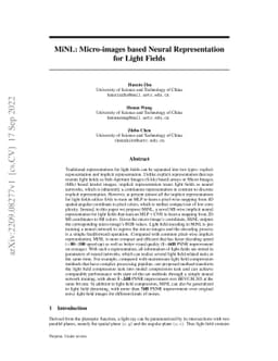 MiNL: Micro-images based Neural Representation for Light Fields