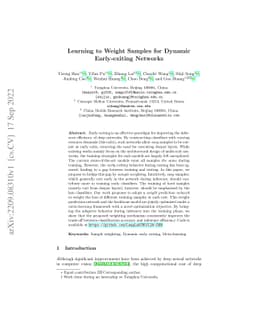 Learning to Weight Samples for Dynamic Early-exiting Networks