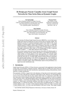 De Bruijn goes Neural: Causality-Aware Graph Neural Networks for Time
  Series Data on Dynamic Graphs