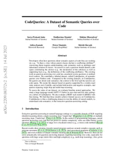 CodeQueries: A Dataset of Semantic Queries over Code