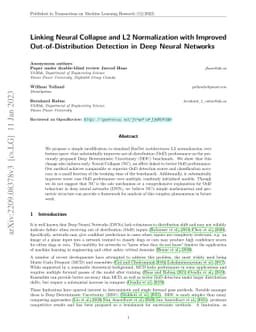 Linking Neural Collapse and L2 Normalization with Improved
  Out-of-Distribution Detection in Deep Neural Networks