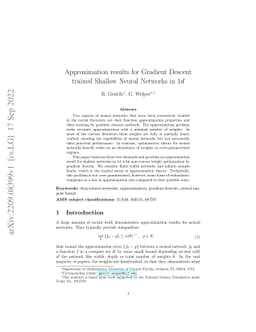 Approximation results for Gradient Descent trained Shallow Neural
  Networks in $1d$