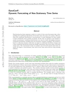 DynaConF: Dynamic Forecasting of Non-Stationary Time Series