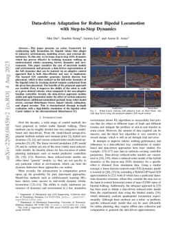 Data-driven Adaptation for Robust Bipedal Locomotion with Step-to-Step
  Dynamics