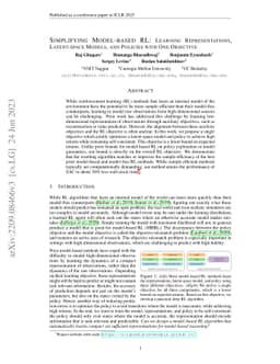 Simplifying Model-based RL: Learning Representations, Latent-space
  Models, and Policies with One Objective