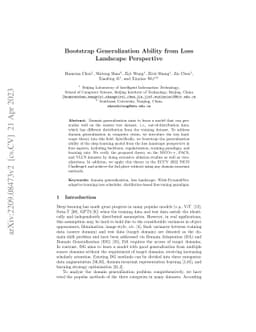 Bootstrap Generalization Ability from Loss Landscape Perspective