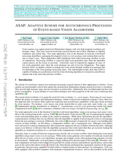 ASAP: Adaptive Scheme for Asynchronous Processing of Event-based Vision
  Algorithms