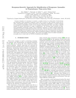 Koopman-theoretic Approach for Identification of Exogenous Anomalies in
  Nonstationary Time-series Data