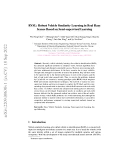 RVSL: Robust Vehicle Similarity Learning in Real Hazy Scenes Based on
  Semi-supervised Learning