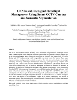 CNN based Intelligent Streetlight Management Using Smart CCTV Camera and
  Semantic Segmentation