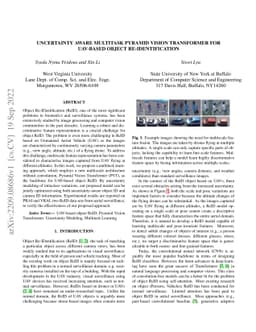 Uncertainty Aware Multitask Pyramid Vision Transformer For UAV-Based
  Object Re-Identification