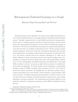 Heterogeneous Federated Learning on a Graph