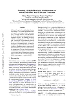 Learning Decoupled Retrieval Representation for Nearest Neighbour Neural
  Machine Translation