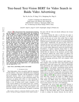 Tree-based Text-Vision BERT for Video Search in Baidu Video Advertising