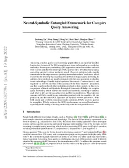 Neural-Symbolic Entangled Framework for Complex Query Answering