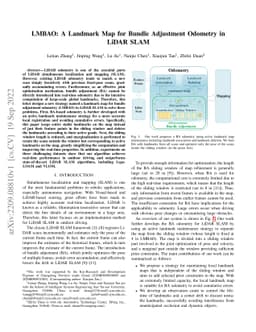 LMBAO: A Landmark Map for Bundle Adjustment Odometry in LiDAR SLAM