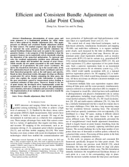 Efficient and Consistent Bundle Adjustment on Lidar Point Clouds