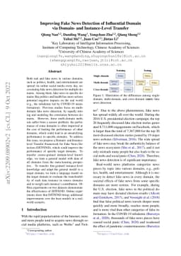 Improving Fake News Detection of Influential Domain via Domain- and
  Instance-Level Transfer