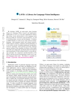 LAVIS: A Library for Language-Vision Intelligence