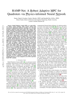 RAMP-Net: A Robust Adaptive MPC for Quadrotors via Physics-informed
  Neural Network