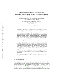 Disentangling Shape and Pose for Object-Centric Deep Active Inference
  Models