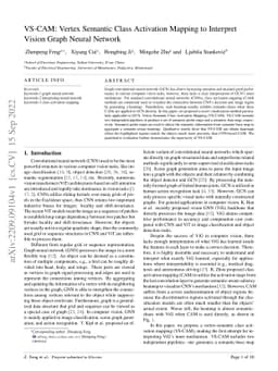 VS-CAM: Vertex Semantic Class Activation Mapping to Interpret Vision
  Graph Neural Network