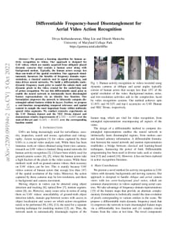 Differentiable Frequency-based Disentanglement for Aerial Video Action
  Recognition