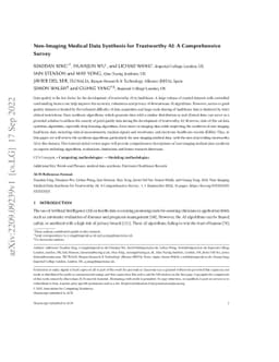 Non-Imaging Medical Data Synthesis for Trustworthy AI: A Comprehensive
  Survey