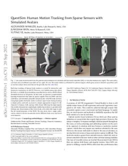 QuestSim: Human Motion Tracking from Sparse Sensors with Simulated
  Avatars