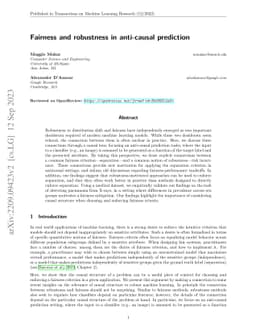 Fairness and robustness in anti-causal prediction