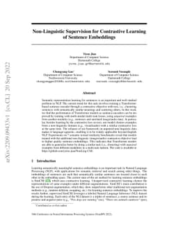 Non-Linguistic Supervision for Contrastive Learning of Sentence
  Embeddings