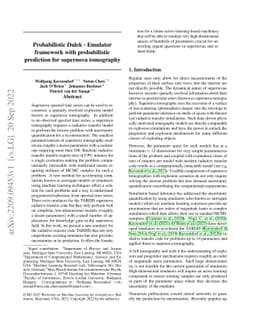 Probabilistic Dalek -- Emulator framework with probabilistic prediction
  for supernova tomography